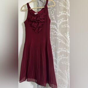 Red Pleated Dress Amanda Lane 12